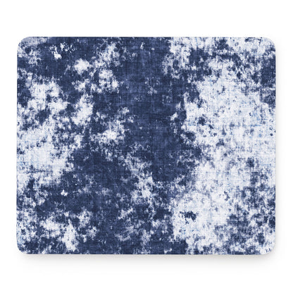 Blue And White Acid Wash Tie Dye Print Mouse Pad
