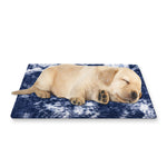 Blue And White Acid Wash Tie Dye Print Pet Cooling Mat Cover