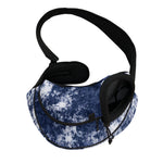 Blue And White Acid Wash Tie Dye Print Pet Sling Carrier