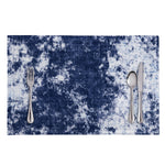 Blue And White Acid Wash Tie Dye Print Placemat