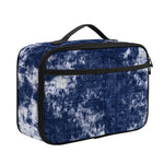 Blue And White Acid Wash Tie Dye Print Portable Lunch Bag