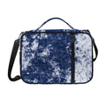Blue And White Acid Wash Tie Dye Print Shoulder Strap Bible Bag
