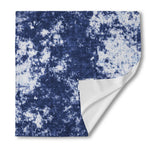 Blue And White Acid Wash Tie Dye Print Silk Bandana
