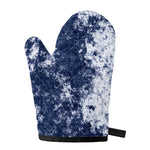Blue And White Acid Wash Tie Dye Print Single Oven Mitt