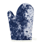 Blue And White Acid Wash Tie Dye Print Single Oven Mitt