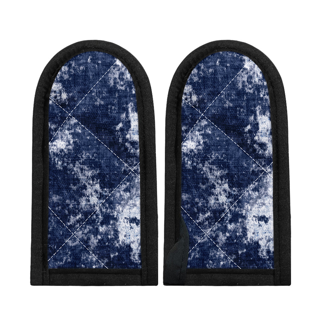 Blue And White Acid Wash Tie Dye Print Skillet Handle Cover