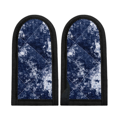 Blue And White Acid Wash Tie Dye Print Skillet Handle Cover