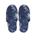 Blue And White Acid Wash Tie Dye Print Slippers