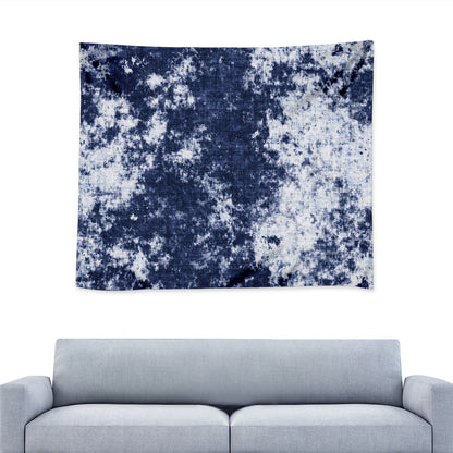 Blue And White Acid Wash Tie Dye Print Tapestry