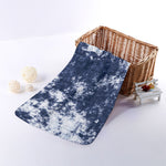 Blue And White Acid Wash Tie Dye Print Towel