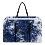 Blue And White Acid Wash Tie Dye Print Utility Tote Bag