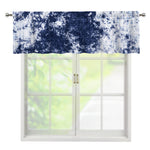 Blue And White Acid Wash Tie Dye Print Window Valance