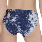 Blue And White Acid Wash Tie Dye Print Women's Panties