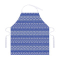 Blue And White African Pattern Print Adjustable Apron