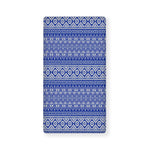 Blue And White African Pattern Print Baby Crib Sheet