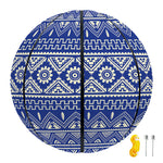Blue And White African Pattern Print Basketball