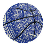 Blue And White African Pattern Print Basketball