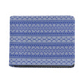 Blue And White African Pattern Print Bifold Wallet