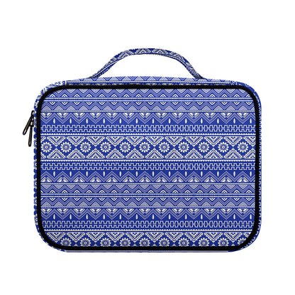 Blue And White African Pattern Print Briefcase Bible Bag