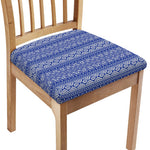 Blue And White African Pattern Print Chair Cushion Cover