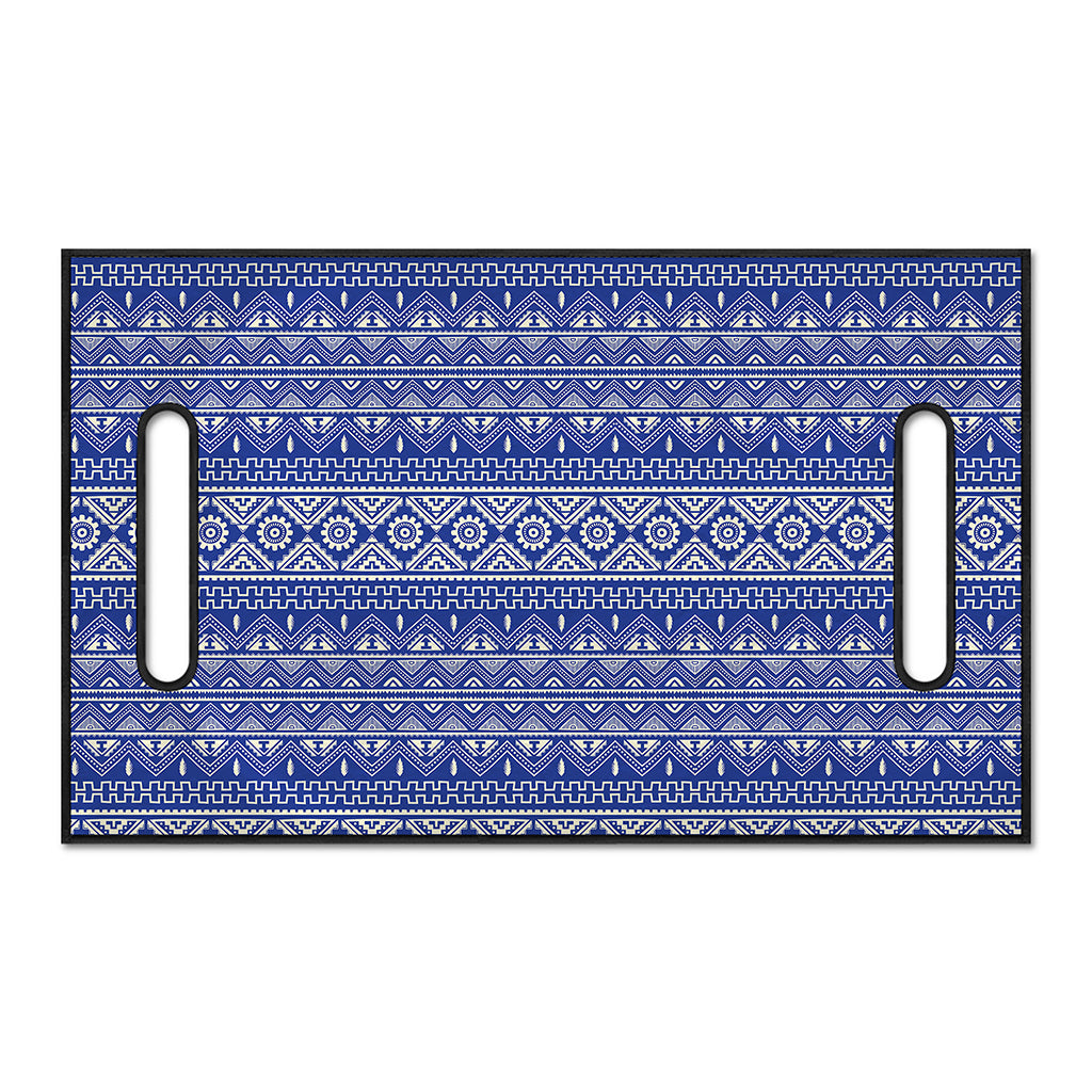 Blue And White African Pattern Print Golf Cart Seat Cover