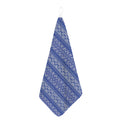 Blue And White African Pattern Print Hand Towel
