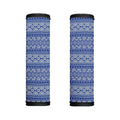 Blue And White African Pattern Print Handle Covers
