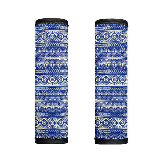 Blue And White African Pattern Print Handle Covers