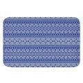 Blue And White African Pattern Print Indoor Door Mat