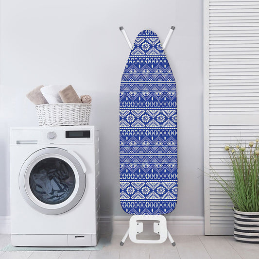 Blue And White African Pattern Print Ironing Board Cover