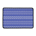 Blue And White African Pattern Print Kitchen Mat