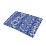 Blue And White African Pattern Print Pet Cooling Mat Cover
