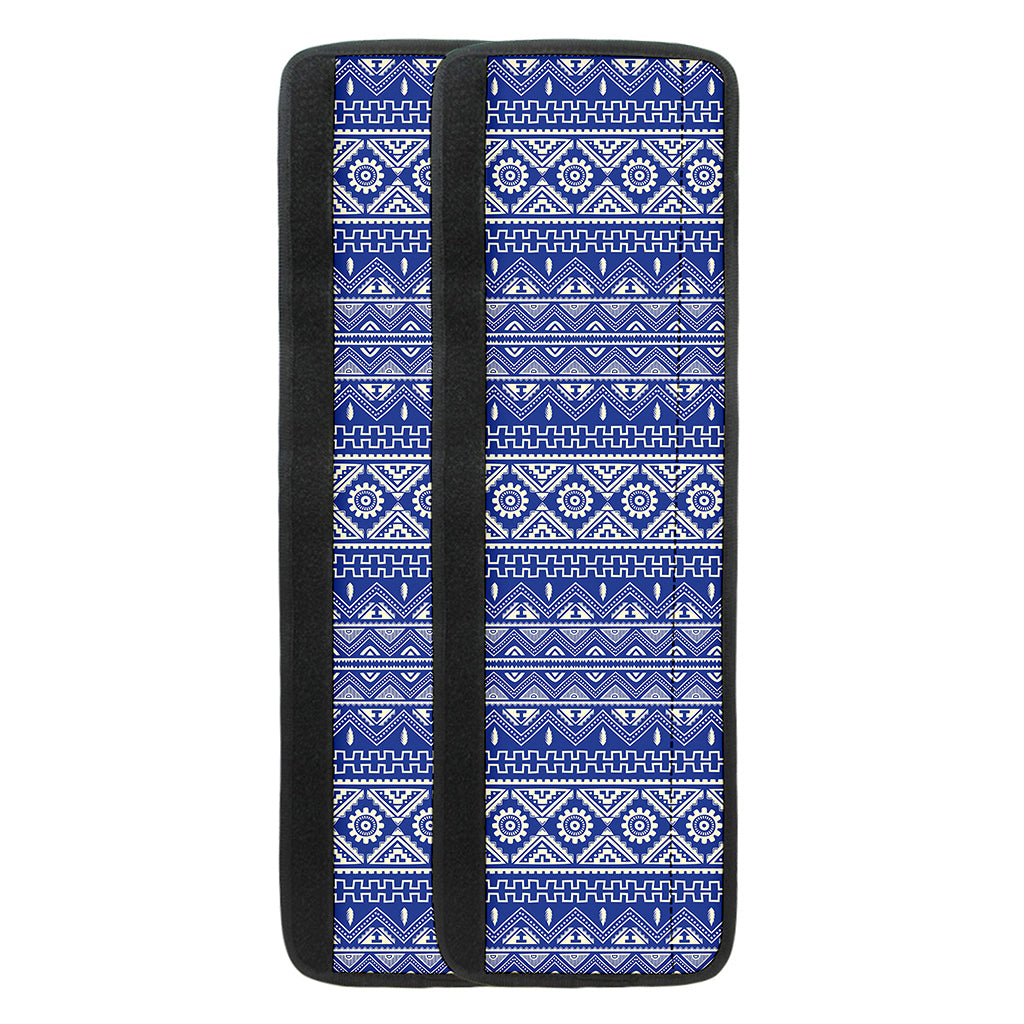 Blue And White African Pattern Print Refrigerator Handle Covers