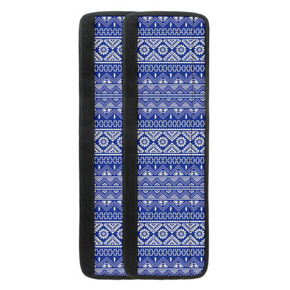 Blue And White African Pattern Print Refrigerator Handle Covers