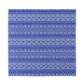 Blue And White African Pattern Print Silk Bandana