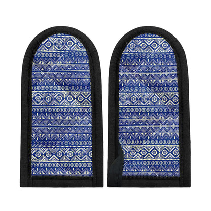 Blue And White African Pattern Print Skillet Handle Cover