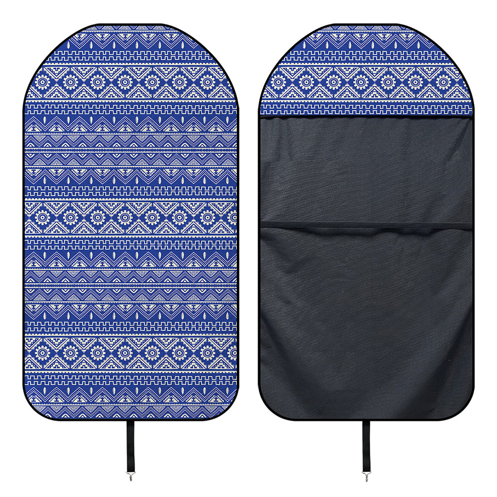 Blue And White African Pattern Print Waterproof Car Seat Cover