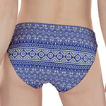 Blue And White African Pattern Print Women's Panties