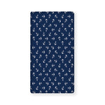 Blue And White Anchor Pattern Print Baby Crib Sheet