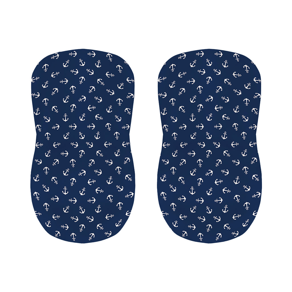 Blue And White Anchor Pattern Print Bar Stool Covers