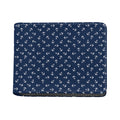 Blue And White Anchor Pattern Print Bifold Wallet