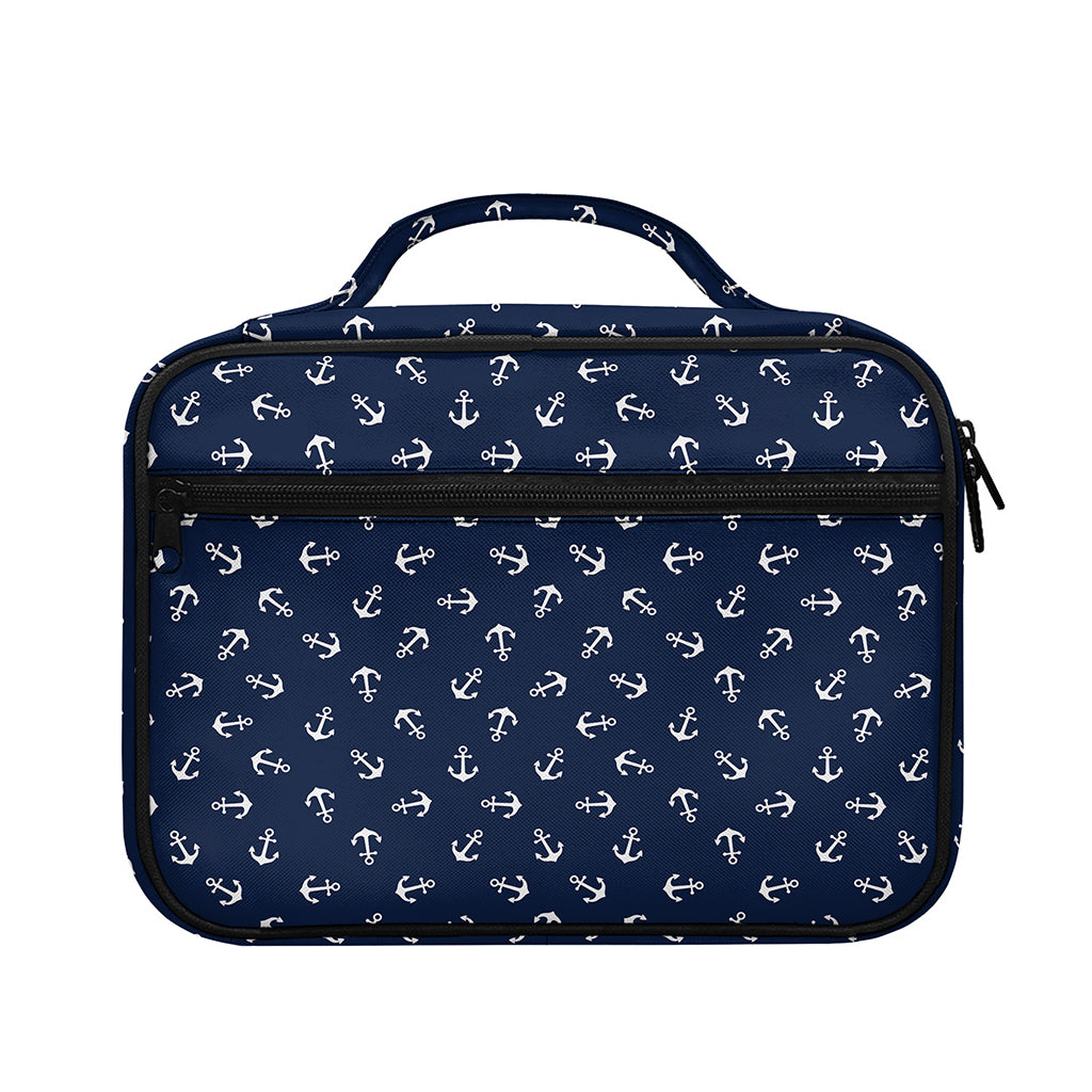 Blue And White Anchor Pattern Print Briefcase Bible Bag