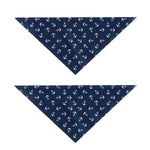 Blue And White Anchor Pattern Print Dog Bandana