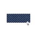 Blue And White Anchor Pattern Print Extended Mouse Pad