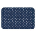 Blue And White Anchor Pattern Print Indoor Door Mat