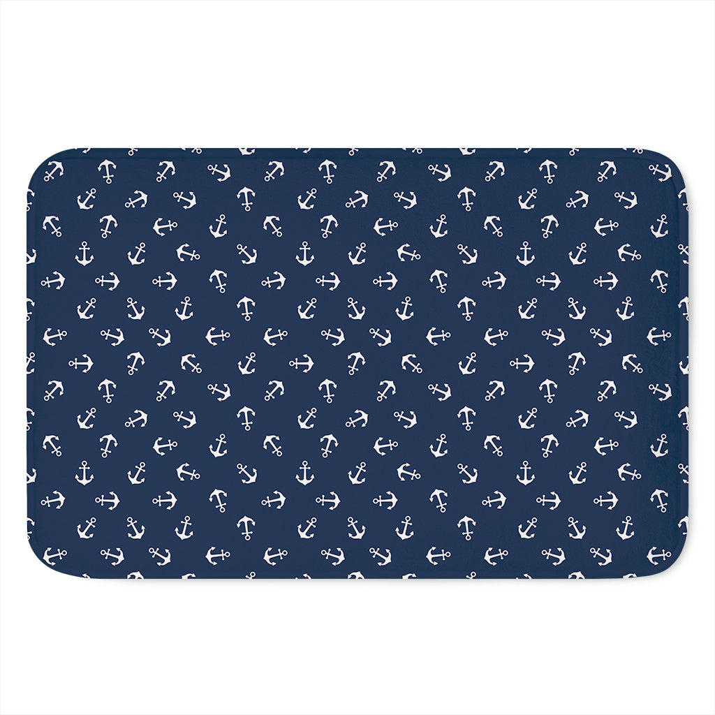 Blue And White Anchor Pattern Print Indoor Door Mat