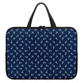 Blue And White Anchor Pattern Print Laptop Sleeve With Handle