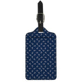 Blue And White Anchor Pattern Print Luggage Tag