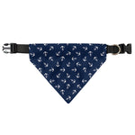 Blue And White Anchor Pattern Print Over The Collar Dog Bandana