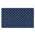 Blue And White Anchor Pattern Print Polyester Doormat